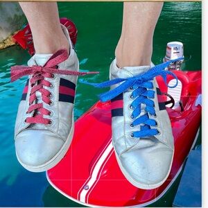 Gucci Ace Sneakers Silver Metallic 38